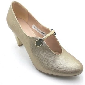 Resim Punto Bayan Altın Topuklu Ayakkabı 