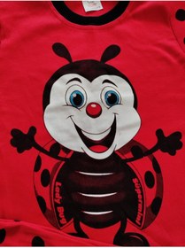 Resim Süper Mini Baby 6-12 Ay Uğur Böcekli Unisex Pijama Takımı 