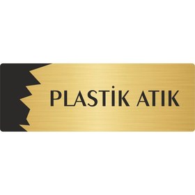 Resim Özarslan Dizayn Metal Departman Kapı İsimliği, Yönlendirme levhası Plastik Atık 7X20 Cm Altın Renk 