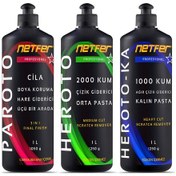 Resim Netfer 3'lü Orta Kalın Pasta Cila Set - 3x1 L 