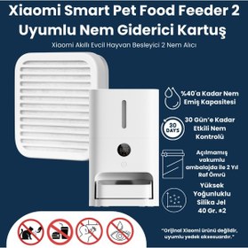 Resim Techcore Xiaomi Smart Pet Food Feeder 2 Uyumlu Nem Giderici Kartuş Nem Alıcı Kurutucu Desiccant 1 Adet 
