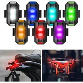 Resim 7 Renk Çakarlı Çarpışma Önleyici Drone Bisiklet Motorsiklet Uyarı Ikaz Ledi 