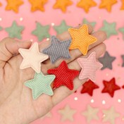 Resim 50 adet Yıldız Şeklinde Kadife Kalp Yamaları, Kadın Moda Aksesuarları için DIY El Sanatları Süslemeleri - Tutto Markasını Değiştirin 