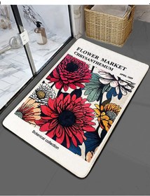 Resim Flower Market 3'lü Set Banyo Paspası Djt Renkli 