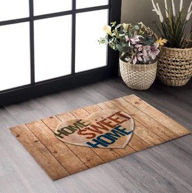 Resim Homiano Kauçuk Kapı Paspası - Home Sweet Home Kalp 