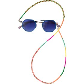 Resim Hippi Kite Renkli Unisex El Yapımı Gözlük Ipi Aksesuarı 70 cm 