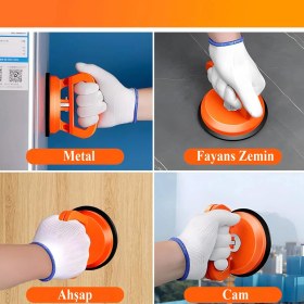 Resim Cam Vantuzu Vakumlu Cam Fayans Ahşap Tutucu Taşıma Araba Kaporta Göcük Çektirme Plastik Tekli Vantuz 