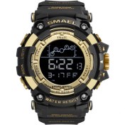 Resim Hanyang Siyah Altın Smael Erkek Saat Askeri Su Geçirmez Spor Kol Saati Erkekler Için Dijital Kronometre 1802 Askeri Elektronik Saatler Erkek Saat (Yurt Dışından) 