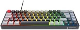Resim Rampage YORU MINI Siyah/Gri Type-C Bağlantılı OUTEMU Red Swich Q Mekanik Gaming Oyuncu Klavye 