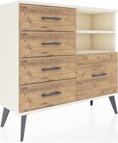 Resim Arges Şifonyer 2 Raflı 5 Çekmeceli 88x30x80 Aytaşı-aytaşı/çam Aytaşı/çam 