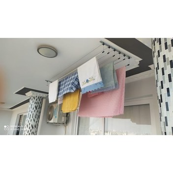 DDPEST Akordiyon Tipi Katlanır Çamaşır Kurutma Askısı 85 Cm 7 Askılı Balkon Çamaşır Kurutma Askısı