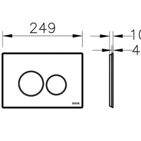 Resim VitrA Origin 740-1601 Kumanda Paneli, Siyah 