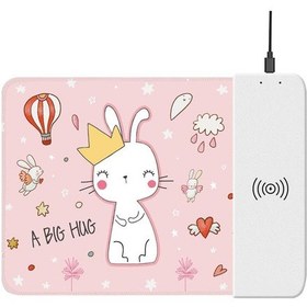 Resim Suntek Zarif 10w Kablosuz Sertifikalı Hızlı Şarj Mouse Pad Tavşan Şarj Cihazı 