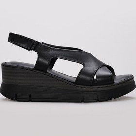 Resim FAST STEP Hakiki Deri Kadın Dolgu Topuk Sandalet 621ZA1405 
