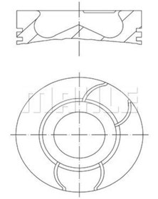 Resim MAHLE 0400300 Piston + Segman Std 73.7 Mm ( Ford : Fiesta Fusion 1.4 Tdci 02- / Peugeot : 206 1.4Hdi Dv4 ) 0628N7 (WC347647) 