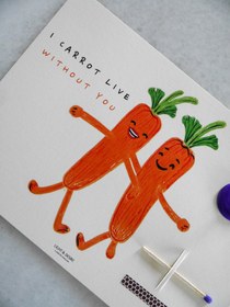 Resim "I carrot live…" Wish Card 
