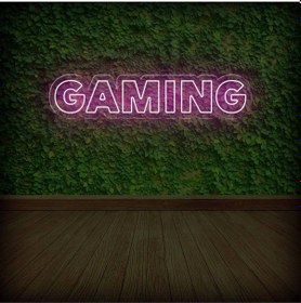 Resim Gamıng Yazılı Neon Tabela Pembe 
