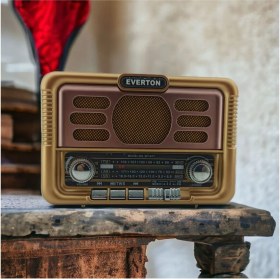 Resim Nostaljik Görünümlü Çok Renkli USB Sd Aux Bluetooth Şarjlı Radyo RT-671 