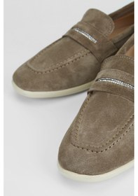 Resim Valmenti Kadın Bej Süet Hakiki Deri Loafer Ayakkabı 902 4041 Bn Ayk Sk23/24 Bej 