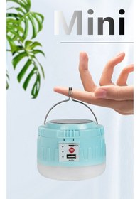 Resim Şarjlı Solar Kamp Lambası Beyaz 