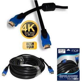 Resim Inca Imhd 150T 15 Metre 4K 1.4 V 3 D Altın Uçlu Hdmi Kablo 