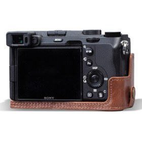 Resim MegaGear Sony Alpha 7c Gerçek Deri Fotoğraf Makinesi Kılıfı 