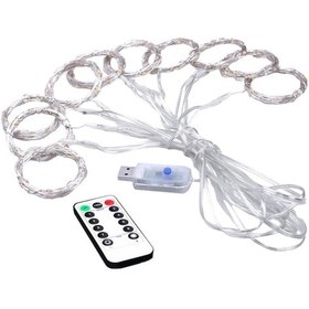 Resim Suntek Magideal Asılı Perde Dize Işıklar Usb Peri Sıcak-beyaz-3x2m 