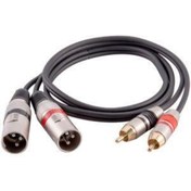 Resim YKA 2 Rca Erkek-2 Xlr Erkek Kablo 1 Metre 