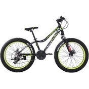 Resim Kron FXC 500 24 Md 13 Fat Bike Dağ Bisikleti Mat Siyah-Neon Sarı-Gri 