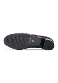 Resim Relax Anatomic Kadın Hakiki Deri Bordo Rugan Comfort Ayakkabı 611 H40000-92 Bn Ayk Y24 Croco Oslo Bordo 