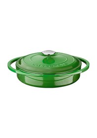 Resim Lava Döküm Çok Amaçlı Yayvan Tencere Döküm Demir Kapak Heritage Serisi Çap(Ø)28cm. 