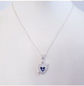 Resim Nazar Boncuklu Içinden Ok Geçen Kalp Model Kadın Gümüş Kolye 534421175 