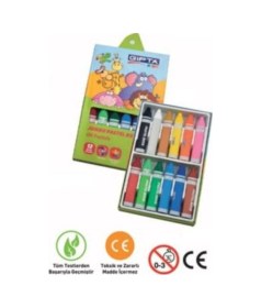 Resim Jumbo Pastel Boya 12 Li-yıkanabilir-canlı Ve Parlak Renkler-sulu Boya Etkisi Renkli 