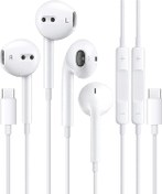 Resim 2 Paket USB C Kulaklık iPhone 16 Tip C Mikrofon ve Ses Kontrolü ile Kulakiçi HiFi Stereo Kulaklık Galaxy S24/S23 Ultra Not için, iPhone 15 ProMax/Pad, Pixel/OnePlus 