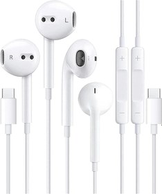 Resim 2 Paket USB C Kulaklık iPhone 16 Tip C Mikrofon ve Ses Kontrolü ile Kulakiçi HiFi Stereo Kulaklık Galaxy S24/S23 Ultra Not için, iPhone 15 ProMax/Pad, Pixel/OnePlus 