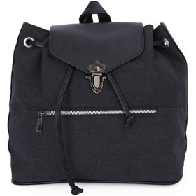 Resim Bayan Sırt Çantası Kanvas Kumaş Büzgülü 