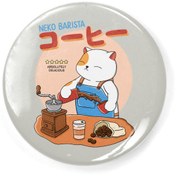 Resim Fizello Neko Barista Buton Rozet 