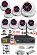 Resim IDS - 8 Kameralı 5mp Sony Lensli 1080p Fullhd Güvenlik Kamerası Sistemi - Cepten Izle - 1tb Iç 