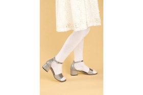 Resim Kiko Kids Kiko 769 Kum Simli Günlük Kız Çocuk 3 cm Topuk Sandalet Ayakkabı Platin 