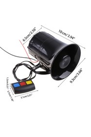 Resim XMOD Siren Küçük Tüm Araçlara Uygun 12 Volt Kablolu 3 Sesli Siren 