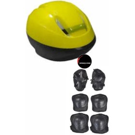 Resim Top Rock Store Çocuk Kask Dizlik Dirseklik Ellik Set 7 Parça Scooter Bisiklet Paten Kaykay Koruyucu Set 