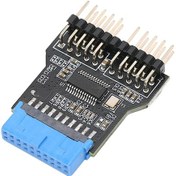 Resim Vkemall Usb 3.0 19 Pin Ana Kart Çevirici, Çift 9 Pin Ön Usb 2.0 Arayüzü Genişletici, 480mbps, Sürücü Gereksiz, Çoklu Sistem Desteği 