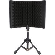 Resim Jeehugo Mikrofon Gürültü Engelleyici: Üçlü Klapalı Ses Emici Paneli, Yalıtımlı Kayıt Ekranı Ve Ayaklı Tutucu 10.1" 