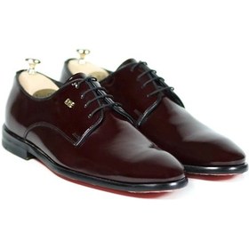 Resim Twingold Rugan Erkek Kösele Bağcıklı Ayakkabı - Twg004 Bordo 