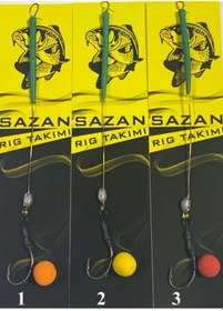 Resim Hazır Yüzen Sazan Rig Takımı Yuvarlak Yüzen Pop-up Vidalı 