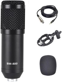 Resim BM800 Condenser Stüdyo Profesyonel Kayıt ve Yayın Mikrofonu Studio SİYAH 