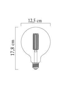 Resim Sylvanıa 7w 55w G125 Rustik Led Ampul 2500k 3 Adet - Filamentli Led Lamba 
