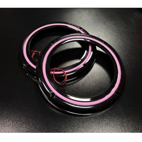 Resim Peteksiz Pempe Neon Işıklı 20CM Midrange ve Hoparlör Kapağı 1takım 2adet Hoparlörünüz Görünür 