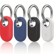 Resim Galaxy SmartTag2 Silikon Koruyucu Kılıf Anahtarlık - Su Geçirmez, Kaybolma Önleyici Takipçi Tutucu Evcil Hayvanlar İçin, Kırmızı, Mavi, Siyah, Beyaz Renklerde Mevcut - Kedi ve Köpek Tasması İçin İdeal, Evcil Hayvan Aksesuarı|Fonksiyonel Stil|Metalik Halka Bağlantısı 