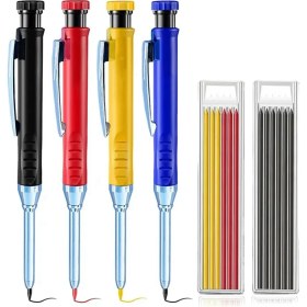 Resim 2 8mm Katı Carpenter Mekanik Kalem Ahşap Işleme Için Kalemle ile Uzun Kafa Marangoz Kalem (Yurt Dışından) 